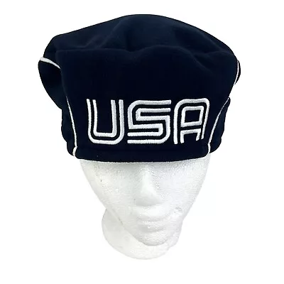 Torino 2006 Olympics Team USA Roots Navy Fleece Beret Cap Hat Size S/M • $9.97
