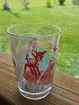 McDonald's Disney Drinking Glass Cup Tumbler 100 Years Of Magic Pinocchio Bambi • $7.99