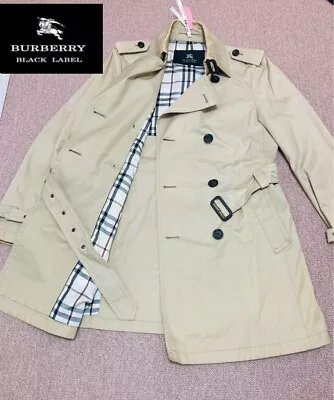 BURBERRY BLACKLABEL Nova Check Trench Coat Made In Japan Men Size M Used • $85.50