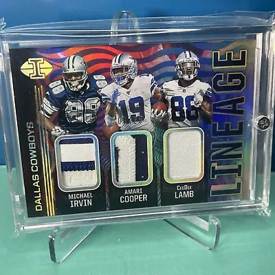 Michael Irvin Amari Cooper CeeDee Lamb 2020 Panini Illusions Lineage Patch SSP • $64.99