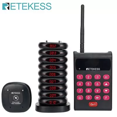 Retekess Restaurant Pager Bar Food Truck Coasters Buzzer Receiver Calling System • $299.99