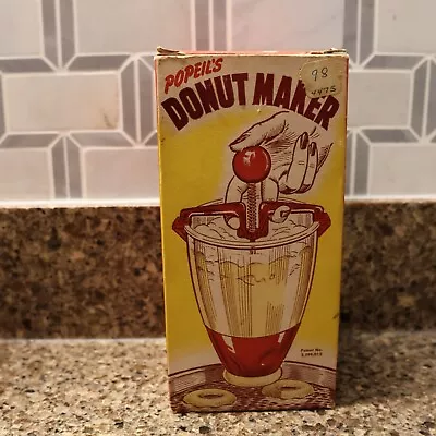 Vintage Popeil's Donut Doughnut Maker With Original Box With Recipes • $15.99