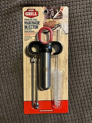 Expert Grill Marinade Injector - Stainless Steel - Needles & Cleaning Brush • $4.99