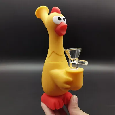 7  Funny Screaming Chicken Bong Smoking Pipes Silicone Hookah Water Pipe Shisha • £11.39