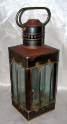 Vintage Carriage Hurricane Oil Kerosene Lamp Lantern Made In India W/ Patina • $34.99