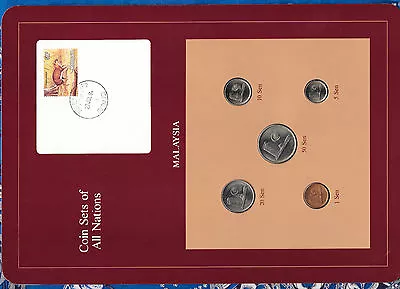 Coin Sets Of All Nations Malaysia W/card 1981-1983 UNC 1 50 Sen 1983 • $18.56