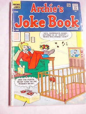 Archie's Joke Book #89 1965 Fair+ Betty The Baby Sitter Cover • £7.12