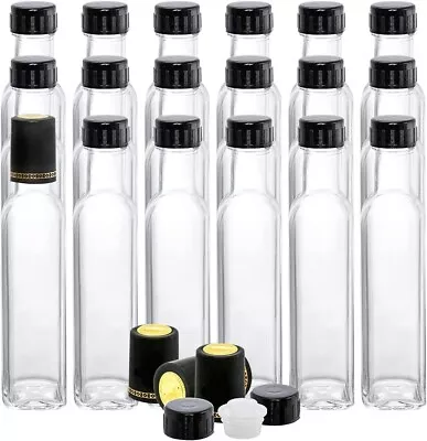 18Pack 250ml Oil Bottle Clear Glass Hot Soy Sauce Vinegar Cooking Wine Dispenser • $60.09