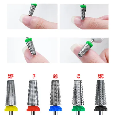 5 In 1 Nail Drill Bits 3/32  Manicure Pedicure Tool Tungsten Steel Carbide Bit • $9.64