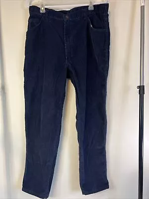 Vintage Dickies Branders Corduroy Men's 38 X 30 Navy Blue Pants 80s 90s • $10.95