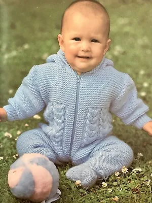 B29 - Knitting Pattern - Baby’s DK All In One Jumpsuit Bodysuit Outfit • £1.99