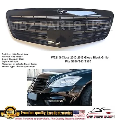 S550 S63 S350 S-Class All Black Grille 2010 2011 2012 2013 Luxury Glossy New S65 • $109