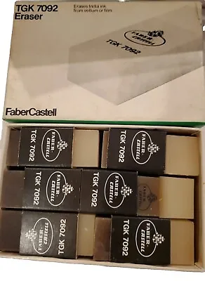 FABER CASTELL #7092 Rubber Eraser.Pack Of 12 Made In West Germany.New Old Stock • $39.95