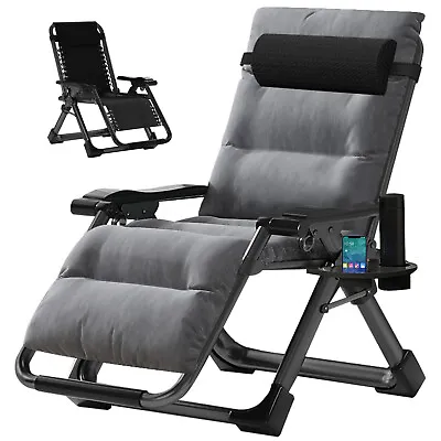 Wide Zero Gravity Chair Lawn Recliner Reclining Patio Lounger Chair 440lb • $93.99