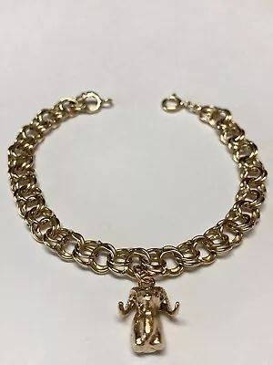 Ladies Vintage Aries Zodiac 14k Gold Charm Bracelet 10k Gold Ram Sign Charm • $650