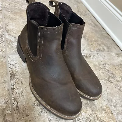 Ariat Men's Booker Round Toe Western Chelsea Boot/Distressed Brown Excellent • $44.99