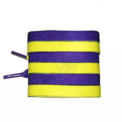 Mr Lacy Clubbies - Violet & Yellow Two Tone Shoelaces (130cm Length |10mm Width) • £5.49