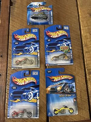 Hot Wheels Scorchin Scooter Motorcycles Lot Of 5 Blast Lane Color Variations New • $17.96
