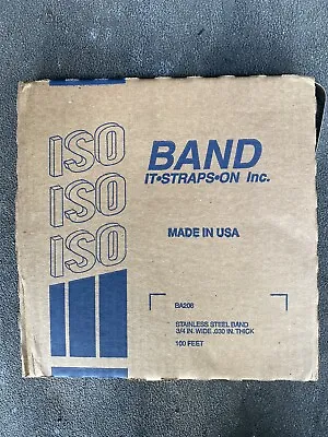 ISO BA206 201 Stainless Steel Band 3/4  Wide X .030  Thick X 100' Foot Roll • $85