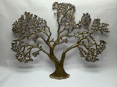 Large Mid Century Cast Metal Tree Of Life Wall Hanging Sculpture 24”T X 32” W • $249.99