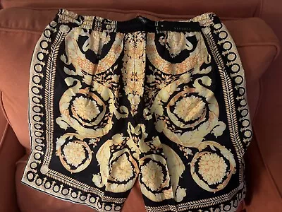 Mens NWT  Versace Barocco Baroque  Gold &blk Shorts XL Factory Seconds • $99.99