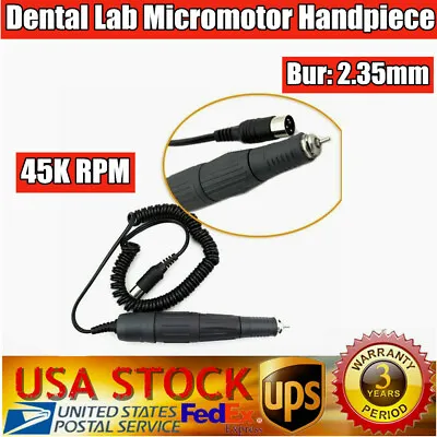 Dental Electric Micromotor Handpiece 45000RPM For Marathon Type Polisher N8 / N9 • $61.10