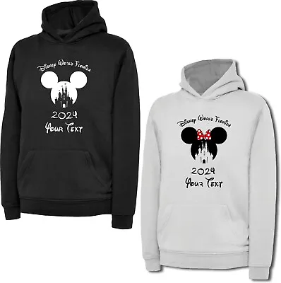 Personalised Disney World Florida 2024 Hoodie Mickey Minnie Mouse Festive Top • £18.99