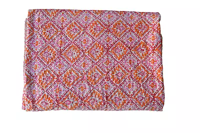 Indian Cotton Kantha Bedspread Quilt Throw Blanket Gudari Handmade Block Printed • $45