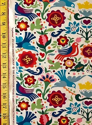 £13.59 • Buy La Paloma Tea Alexander Henry Fabric Birds Flowers Mexican 
