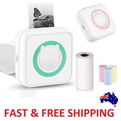 $44.99 • Buy Mini Phone Printer Thermal Photo Portable Wireless Pocket With Rolls Paper Notes