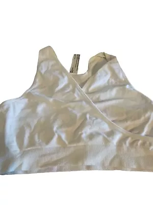 Medela Ultra-Stretch Nursing Bra Athletic Sz Large White • $13.59