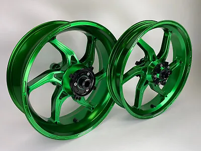 Core Moto Apex 6 Wheels Front & Rear Kawasaki ZX6R /636 2005-2012 Gloss Green • $3049