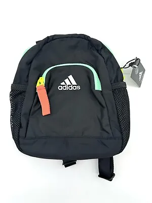 Adidas Women’s Linear Mini Backpack Black Mint Green Adjustable Shoulder Straps • $24.99