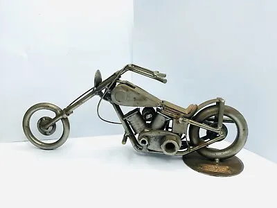 Motorcycle Hinz & Kunst Welded Metal Nuts & Bolts Art Sculpture Made In Germany • $79.99