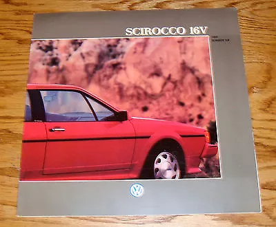 Original 1988 Volkswagen VW Scirocco 16V Deluxe Sales Brochure 88 • $12