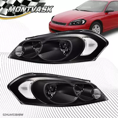 Fit For 06-2013 Chevy Impala/06-07 Monte Carlo Clear/Black Headlights Left Right • $68.99
