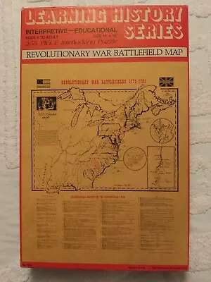 Vtg. 1983 History Revolutionary War Battlefield Map Puzzle 255 Piece 14x16 In. • $12.99