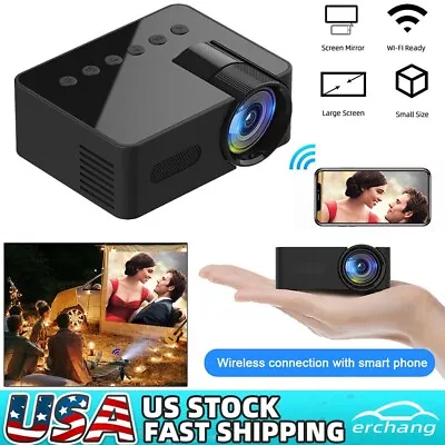 Mini Portable Projector HD 1080P LED Pico Video Projector For Home Theater Movie • $31.68