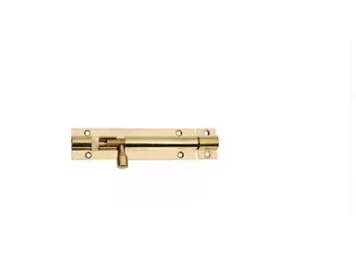 Straight Barrel Bolt Lock Crank Sliding Door Gate Bathroom Bolts 100 Mm Brass • £4.99