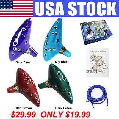 12 Hole Ocarina Of Time Ceramic Alto C Flute Legend Of Zelda Ocarina Instrument • $19.99