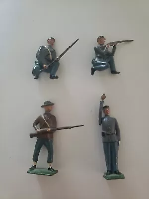 Miniature Metal Soldiers Made In England- 2 Inches Tall Set Of 4 • $24.98