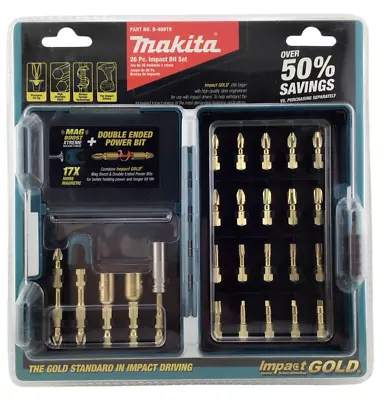 Makita 26 Pc. Impact Bit Set B-46919 Impact Gold Meg Boost Extreme Double Ended • $44.95