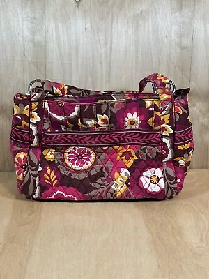 VERA BRADLEY ~ CARNABY (Retired 2009) Handbag Shoulder Bag Purse Tote Pink Brown • $18.99