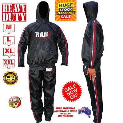 $34.59 • Buy Best Sauna TRACK Sweat Suit For FIGHT WEIGHT LOSS Men Women MMA BOXING Body Fitn