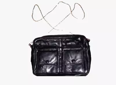 Genuine Leather Handbag Travel Bag Multi-Pocket Purse Dopp Kit Unisex • $14.65