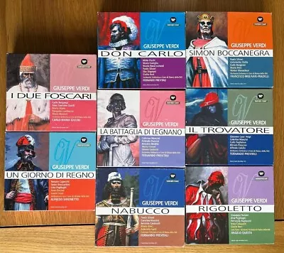 VERDI : 8x 2CD Boxsets RIGOLETTO  /TRAVATORE / NABUCCO / BATTAGLIA / FOSCARI ++ • $18.93