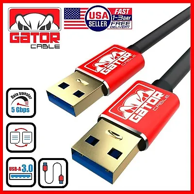 USB 3.0 A Male To A Male Cable Data Transfer Super Speed Power Charger Metal 6FT • $8.99