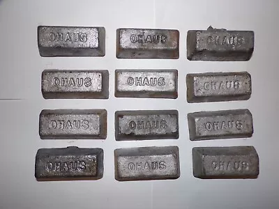 12 Pc Lot Of Ohaus Lead Ingots - 11lbs 8ozs - Fishing Weight Mold - Melting Pot • $25
