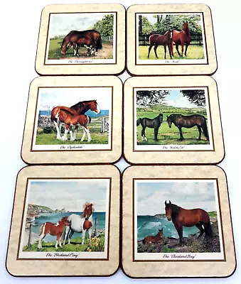 PIMPERNEL Set Of 6  Horses Cork Backed Drink Coasters Made In England • $40