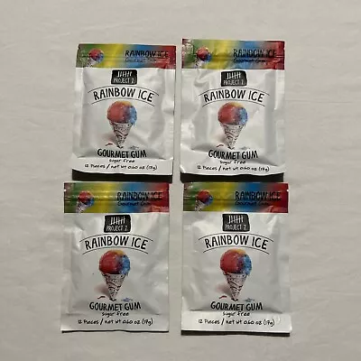 Project 7 Rainbow Ice Gourmet Gum Sugar Free - 12 Pc X 4 Packs - Exp: July 2024 • $12.95